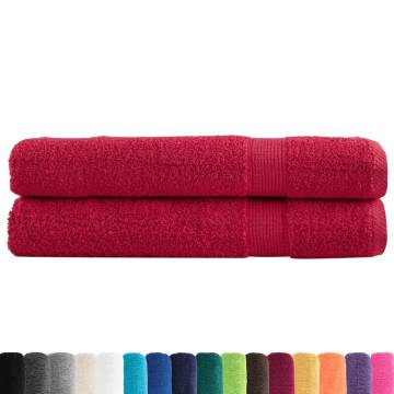  Premium Sauna Towels SOLUND 2 pcs Red 80x200 cm 600 gsm