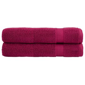  Premium Sauna Towels SOLUND 2pcs Bordeaux 80x200cm 600gsm