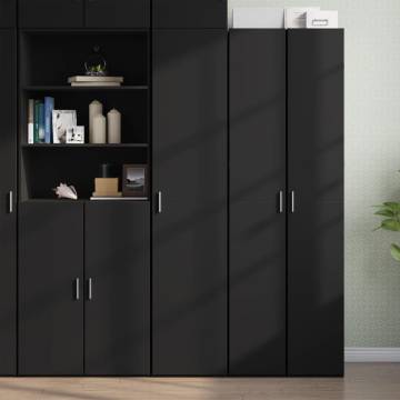  Highboard Black 40x42.5x185 cm Engineered Wood