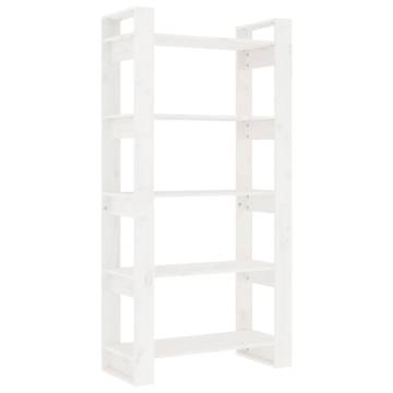  Book CabinetRoom Divider White 80x35x160 cm Solid Wood