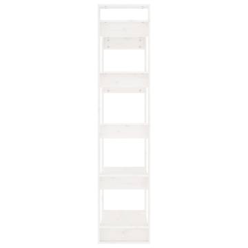  Book CabinetRoom Divider White 80x35x160 cm Solid Wood