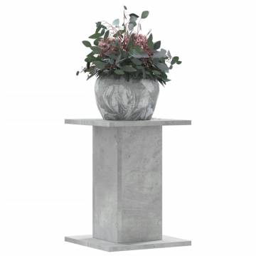  Plant Stands 2 pcs Concrete Grey 30x30x40 cm Engineered Wood