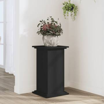  Plant Stand Black 33x33x60 cm Engineered Wood