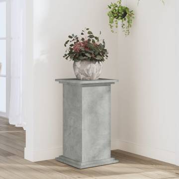  Plant Stand Concrete Grey 33x33x60 cm Engineered Wood