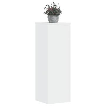  Plant Stands 2 pcs White 33x33x100 cm Engineered Wood