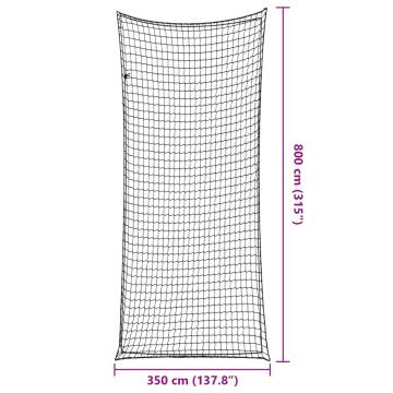  Trailer Net with Elastic Rope Black 8x3.5 m PP