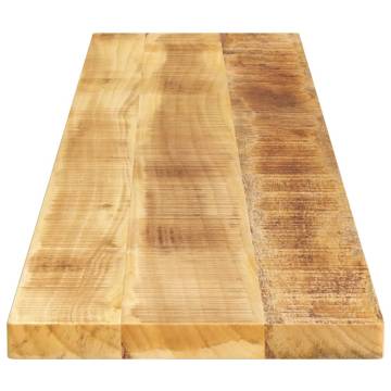  Table Top 160x20x2.5 cm Rectangular Solid Wood Rough Mango