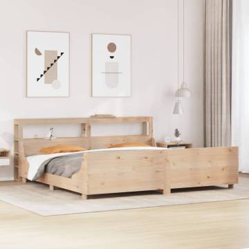  Bed Frame with Headboard 180x200 cm Super King Solid Wood Pine