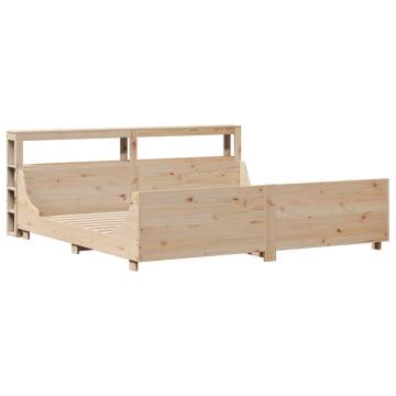  Bed Frame with Headboard 180x200 cm Super King Solid Wood Pine