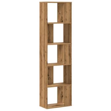  Bookcase 5-Tier Artisian Oak 45x23.5x162.5 cm Engineered Wood