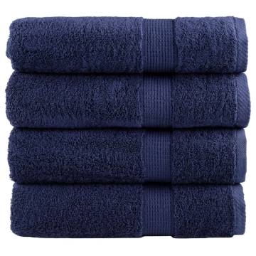  Premium Bath Towels SOLUND 4pcs Navy Blue 100x150cm 600gsm