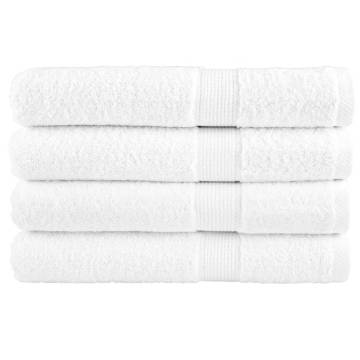  Premium Towels SOLUND 4pcs White 100x200cm 600gsm