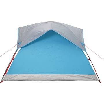  Camping Tent Cabin 4-Person Blue Waterproof