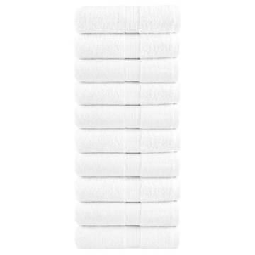  Premium Guest Towels SOLUND 10pcs White 30x50cm 600gsm