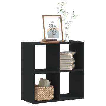  Bookcase Black 68.5x32x68.5 cm Engineered Wood