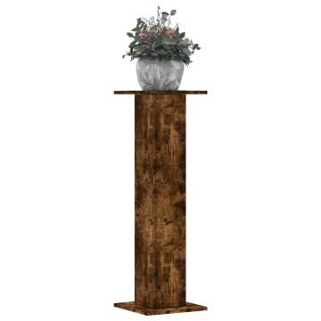  Plant Stands 2 pcs Smoked Oak 30x30x95 cm Engineered Wood