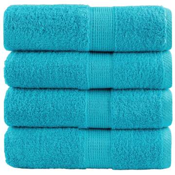  Premium Soap Towels SOLUND 4 pcs Turquoise 30x30 cm 600 gsm