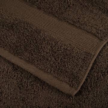  Premium Towels SOLUND 10pcs Brown 100x200cm 600gsm