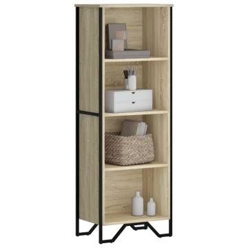  Bookcase Sonoma Oak 50x31x137.5 cm Engineered Wood