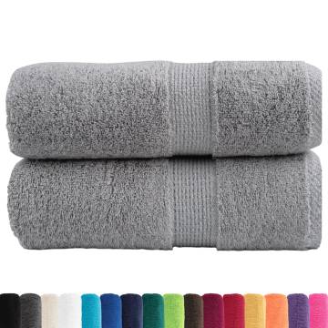  Premium Guest Towels SOLUND 2pcs Grey 30x50cm 600gsm