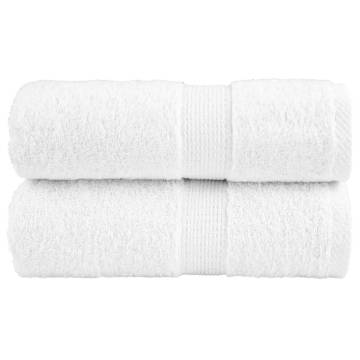  Premium Guest Towels SOLUND 2pcs White 30x50cm 600gsm