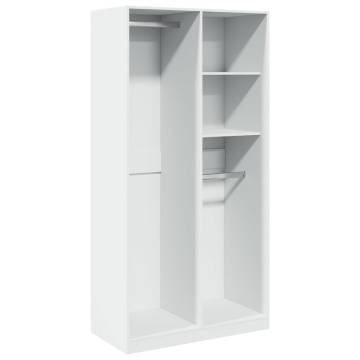  Wardrobe White 100x50x200 cm Engineered Wood