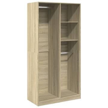  Wardrobe Sonoma Oak 100x50x200 cm Engineered Wood