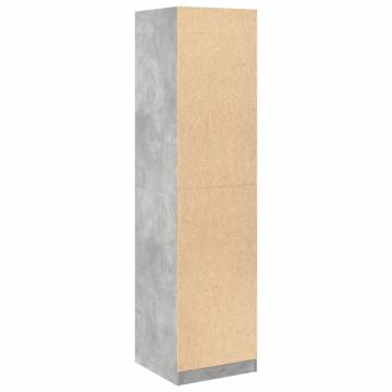  Wardrobe Concrete Grey 50x50x200 cm Engineered Wood