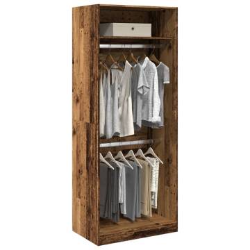  Wardrobe Old Wood 80x50x200 cm Engineered Wood