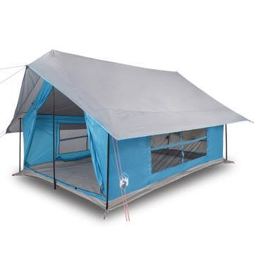  Camping Tent 5-Person Blue Waterproof