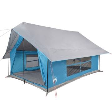  Camping Tent 5-Person Blue Waterproof