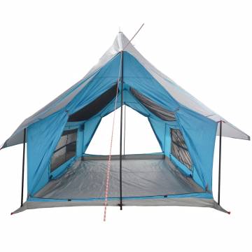  Camping Tent 5-Person Blue Waterproof