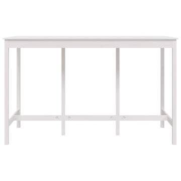 Bar Table White 180x80x110 cm Solid Wood Pine