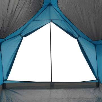  Camping Tent 5-Person Blue Waterproof