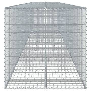  Gabion Basket with Cover 900x100x100 cm Galvanised Iron