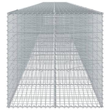  Gabion Basket with Cover 1200x100x100 cm Galvanised Iron