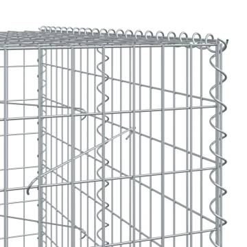  Gabion Basket with Cover 200x100x200 cm Galvanised Iron