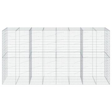  Gabion Basket with Cover 400x100x200 cm Galvanised Iron