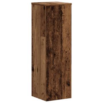  Plant Stand 2pcs Old Wood 25x25x80 cm Engineered Wood