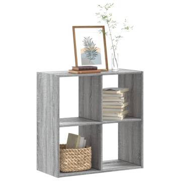  Bookcase Grey Sonoma 68.5x32x68.5 cm Engineered Wood