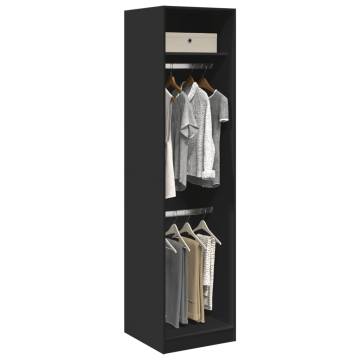  Wardrobe Black 50x50x200 cm Engineered Wood