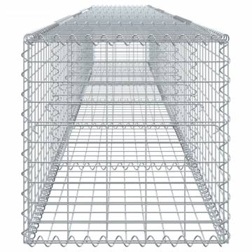  Gabion Basket with Cover 600x50x50 cm Galvanised Iron