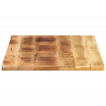  Table Top 90x70x2.5 cm Rectangular Solid Wood Rough Mango