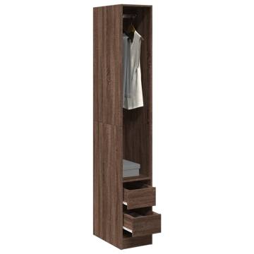  Wardrobe Brown Oak 30x50x200 cm Engineered Wood