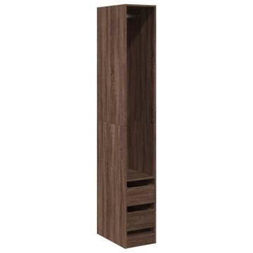  Wardrobe Brown Oak 30x50x200 cm Engineered Wood