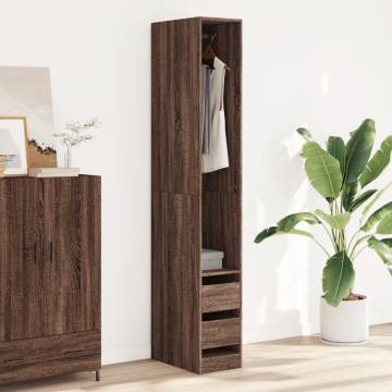  Wardrobe Brown Oak 30x50x200 cm Engineered Wood