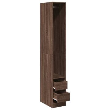  Wardrobe Brown Oak 30x50x200 cm Engineered Wood