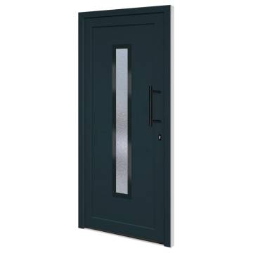  Front Door Anthracite 98x208 cm PVC