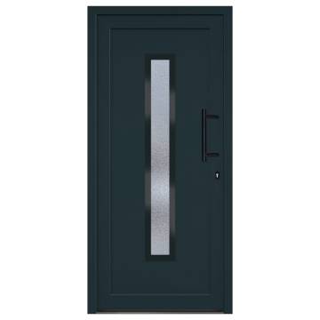  Front Door Anthracite 98x208 cm PVC