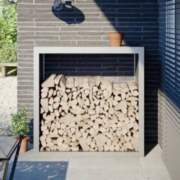  Firewood Rack 100x40x100 cm Stainless Steel